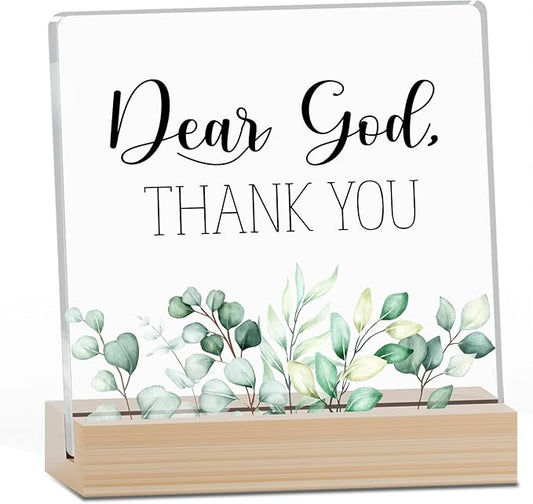 Farmhouse Decor, Acrylic Christian God Home Decorations, Aesthetic Entry Way Table Shelf Decor, Living Room Table Accessories, Boho Office Decorations For Work (05)