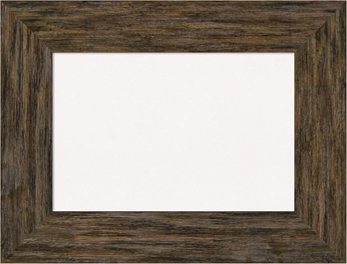 Amanti Art White Cork Board for Wall, 19x25 Vision Board with Brown Wood Frame, Small Corkboard Office Decor for Home Organization, Country Rustic Corkboard Pinboard to Display Items for Home