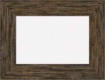 Amanti Art White Cork Board for Wall, 19x25 Vision Board with Brown Wood Frame, Small Corkboard Office Decor for Home Organization, Country Rustic Corkboard Pinboard to Display Items for Home