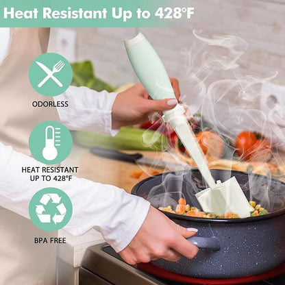 2 Pack Upgrade Meat Chopper, Heat Resistant Meat Masher for Hamburger Meat, Ground Beef Smasher, Nylon Hamburger Chopper Utensil, Ground Non Stick Mix Chopper Mix Potato Masher Tool (White)
