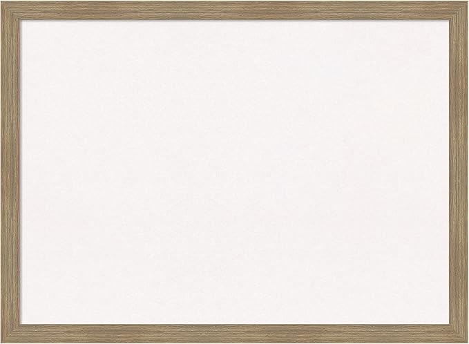 Amanti Art White Cork Board for Wall, 22x30 Vision Board with Brown Wood Frame, Medium Corkboard Office Decor for Home Organization, Casual Corkboard Pinboard to display items for home organization