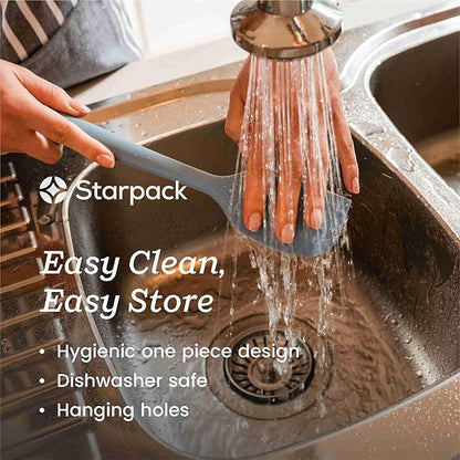 Starpack 'Winning Serve' XL Premium Silicone Serving Spoon (13.5") - Large Silicone Spoon for Cooking High Heat Resistant to 600°F - LFGB Grade Nonstick Mixing Spoons - Large Rubber Serving Spoons