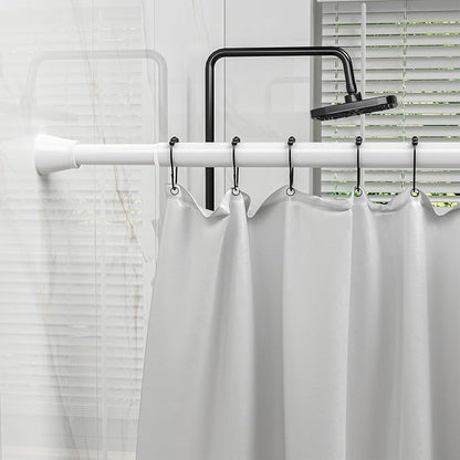 AIZESI Spring Tension Rods Adjustable Tension Curtain Rod Small Tension Rod No Drilling Expandable Spring Loaded Curtain Tension Rod (White,45" to 77"-1Pcs)
