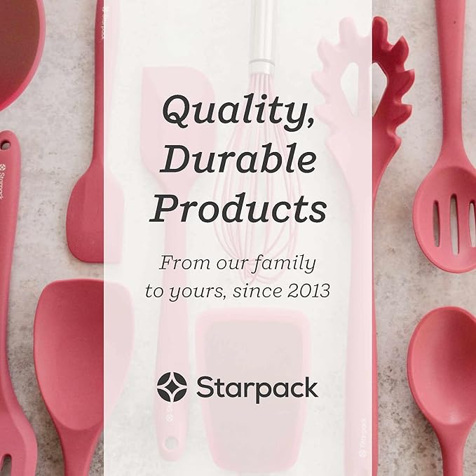 Starpack 'Winning Serve' XL Premium Silicone Serving Spoon (13.5") - Large Silicone Spoon for Cooking High Heat Resistant to 600°F - LFGB Grade Nonstick Mixing Spoons - Large Rubber Serving Spoons