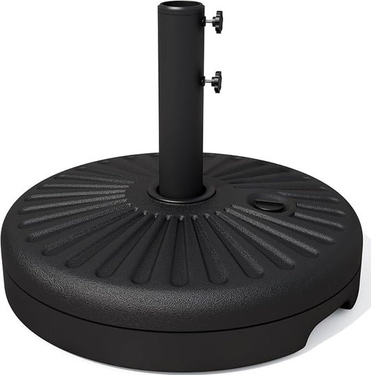 JEAREY 81.5lb Max Capacity Patio Umbrella Stand, Outdoor Umbrella Base Water Filled Stand, Heavy Duty Market Umbrella Holder for Patio, Deck, Poolside (Black)