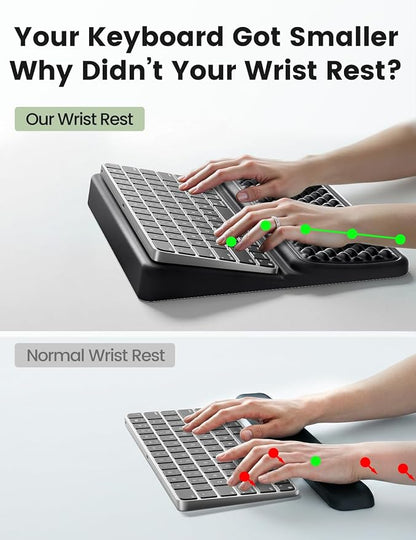Vaydeer Keyboard Wrist Rest, Keyboard Stand with Wrist Support, Soft Memory Foam Ergonomic Riser for 60%-65% Keyboard Holder Tilt Lift for Carpal Tunnel, Office Gaming Computer Typing Hand Arm Cushion