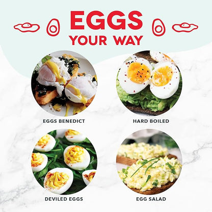 Dash Rapid Egg Cooker - Boiler,Poacher & Steamer - Includes Measuring & Recipe Guide - Dishwasher Safe - BPA Free - Holds 7 Eggs,Lavender,(Pack of 4)