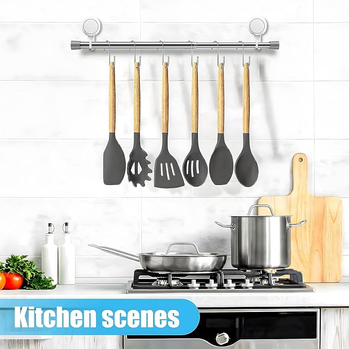AIZESI 2pcs Sliver Small Tension Rods 12 to 20 Inch Adjustable Tension Curtain Rods Mini Closet Rod Spring Rod No Drilling Short Tension Rods for Windows, Cupboard, Kitchen Cabinets, Refrigerator