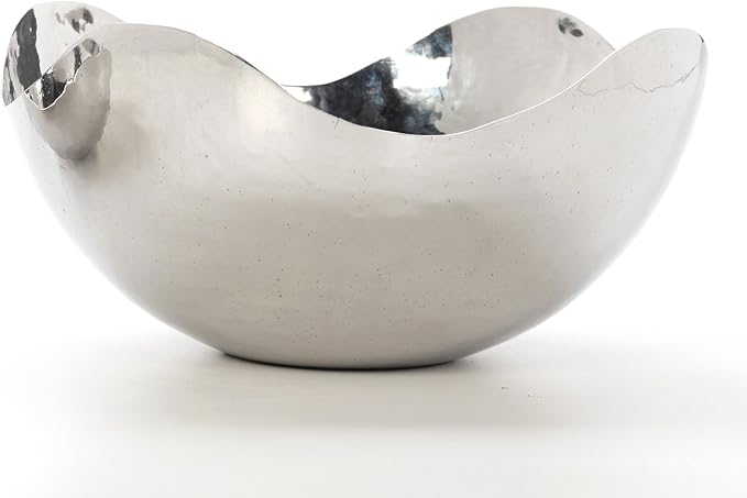 Hosley 5.75 Inch Diameter Silver Finish Metal Bowl, Ideal for Potpourri, LED Candles, Weddings, Special Events, Center Pieces, Craft. Use Decor to Coordinate O3
