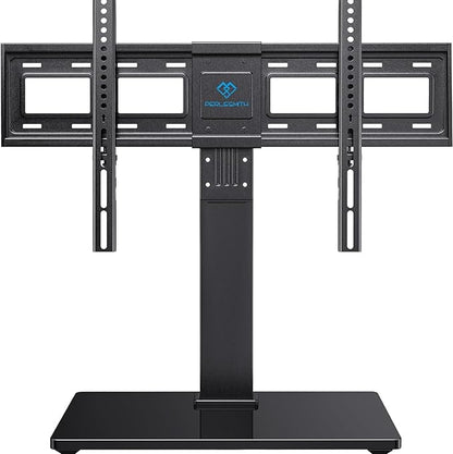 PERLESMITH Universal Swivel TV Stand Legs for 37-75 inch TVs, Height Adjustable Tabletop Mount Holds up to 99lbs, Television Table TV Stands for Livingroom & Bedroom, Universal VESA 600x400mm, PSTVS13