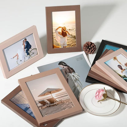 Funtopia 8x10 Picture Frames, Photo Frames Collage Wall Decor for Family, 5x7 4x6 Picture Frame Set for Wall Hanging or Tabletop Display