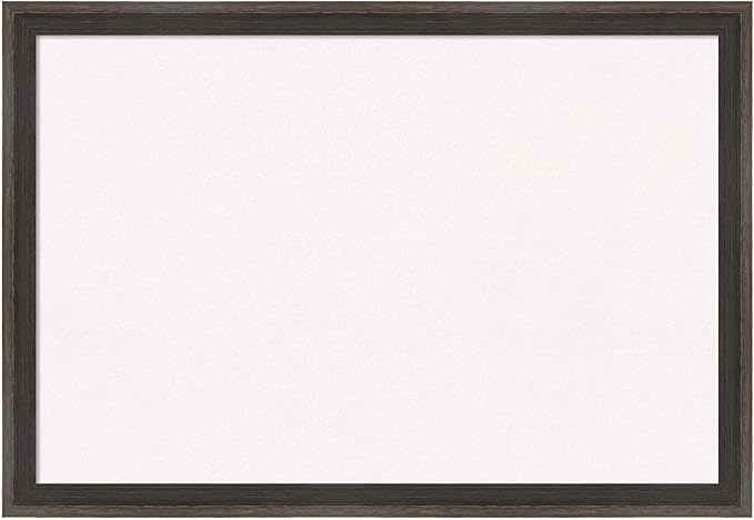Amanti Art White Cork Board for Wall, 13x19 Vision Board with Brown Wood Frame, Small Corkboard Office Decor for Home Organization, Casual Corkboard Pinboard to Display Items for Home Organization in