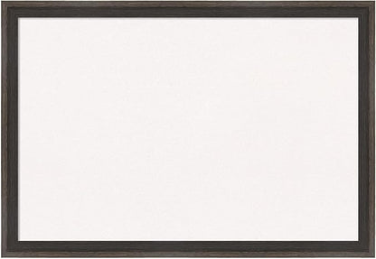 Amanti Art White Cork Board for Wall, 13x19 Vision Board with Brown Wood Frame, Small Corkboard Office Decor for Home Organization, Casual Corkboard Pinboard to Display Items for Home Organization in