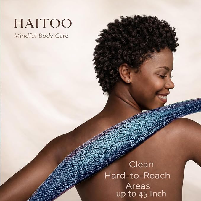 African Net Sponge Authentic, 3 Pieces African Exfoliating Net Sponge Body Back Scrubber Exfoliating Washcloth for Shower Bath for All Types (Olive Green+Champagne Gold+Pink, 3 Pcs)