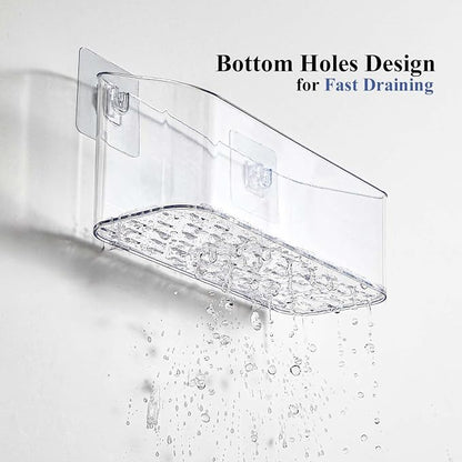 UNIKON Bath Toy Storage Holder, Bathtub Toy Organizer, Large Capacity Shower Caddy for Bathroom, Clear, 2 Pack