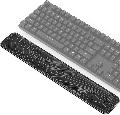 TECKNET Wrist Rest for Computer Keyboard, Thicken Memory Foam Wrist Support Pad for Keyboard, Ergonomic Palm Rest for Pain Relief, Anti-Slip Rubber Base, 17x3.3 in, 1 inch (25mm)