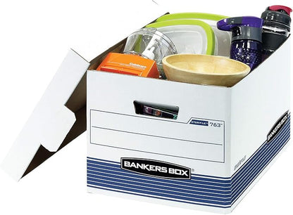Bankers Box 20-Pack Medium Duty File Storage Boxes with Lids, FastFold Assembly, Letter/Legal, STOR, (0076315)