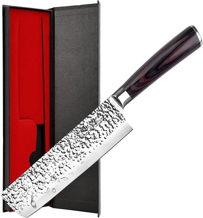 imarku Nakiri Knife, Razor Sharp 7 Inch Multipurpose Vegetable Japanese Chef Knife, High Carbon Stainless Steel Meat Cleaver, Gyutou Knife with Ergonomic Handle, Fathers Day Gift for Dad