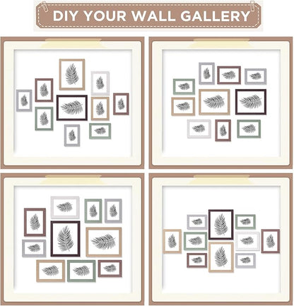 Funtopia Picture Frames, 10 Pack Picture Frames Collage Wall Decor, Gallery Wall Frame Set for Wall or Tabletop Display, Multi-size with 8x10, 5x7, 4x6 Family Photo Frames