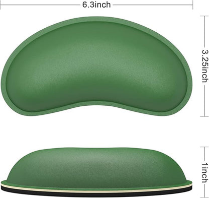 Dapesuom Mouse Wrist Rest, Ergonomic Memory Foam Mouse Wrist for Computer Desk Mats Support, Hand Rest Pad Cushion for Gaming, Office, Laptop, Men, Women, Pain Relief & Easy Typing, Forest Green