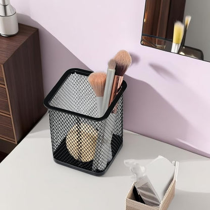 HSYMQ Pen Holder for Desk, Wire Mesh Pencil Cup Holder for Desk Organizer for Office Supplies