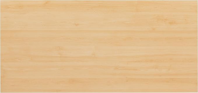 EMMA + OLIVER Industrial Modern Desk-47 L Commercial Grade Home Office Desk-Maple/Black