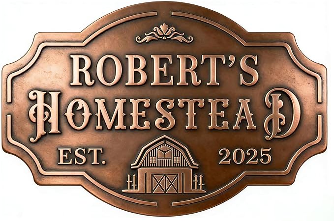 Copper Decor Anniversary Wedding Gifts for Women Personalized Outdoor Metal Sign, Customize the Great Outdoor Rustic Cabin, Lodge, or Home Décor, Laser Copper Decor Wall Art, Family Gifts