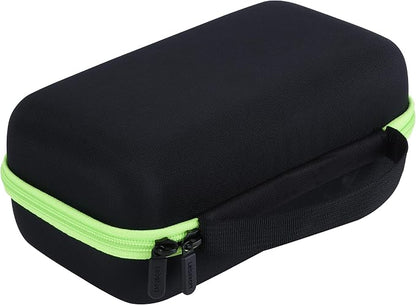 Lebakort Storage Case Compatible with Brother P-Touch PTH110 / PTH111 Pro / PTE110 Portable Monochrome Label Maker (Black+Mint Green Zipper Case)