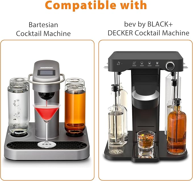 Storage Drawer for Bartesian Capsules, Stackable Cocktail Pod Holder for Bartesian Cocktail Machine Compatible with Bev by BLACK+DECKER Cocktail Machine - Black/40 Pods Capacity