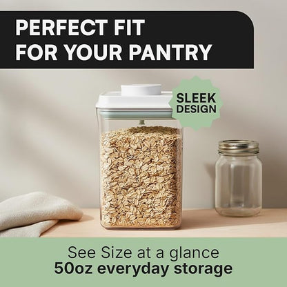 Bop Top | Airtight Meal Prep Containers with Lids | Food Storage Container Sets | Snack and Overnight Oats Fridge Organizer | Pantry and Kitchen Organization | Set of 5