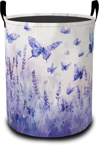 Groovy Starry Sky Sunflower Laundry Basket-Large Foldable Hamper Holder Portable Tall Collapsible Laundry Hamper Storage Basket Bin with Handles, Canvas & Waterproof lining for Household Items