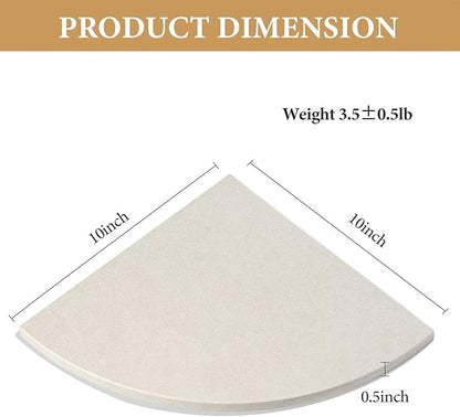 Koville Marble Corner Shower Shelf for Bathroom, 10'' Polished Marble Corner Shelves for Bath, Wall Mounted Stone Corner Shower Caddy, No Drilling Adhesive Shower Shelf - Rigel Yellow (2-Layer)