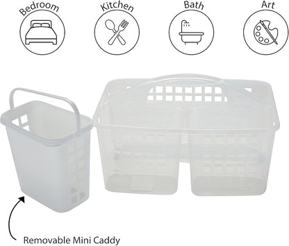 Bath Bliss 2 in 1 Portable, Bathroom Shower Caddy for Shampoo, Conditioner, Soap, and Cosmetics, in Bath Tote