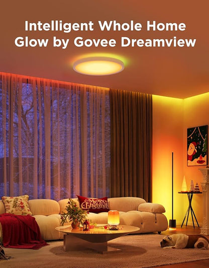 Govee Floor Lamp 2, RGBIC, Warm Cool White LED, Compatible with SmartThings, Matter, Alexa, 1725lm, Music Sync, Scene Modes, Smart Floor Lamp for Living Room, Bedroom, Black(1 Pack)