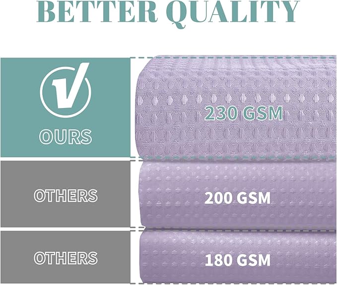 Lavender Extra Long No Hook Waffle Weave Shower Curtain with snap-in Liner Replacement, 230GSM Waterproof Fabric Hotel Shower Curtain Set for Bathroom, Through Mesh Top Window,71Wx86H