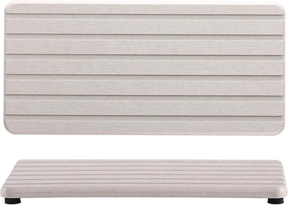 NiuYichee 2 PCS Water Absorbent diatomite Coasters, 8.3" x 4" Water Absorbing Stone Tray for Sink, Stone Drying mat for Kitchen Counter, Stone soap Tray Used for Hand Soaps & toiletries & Plants