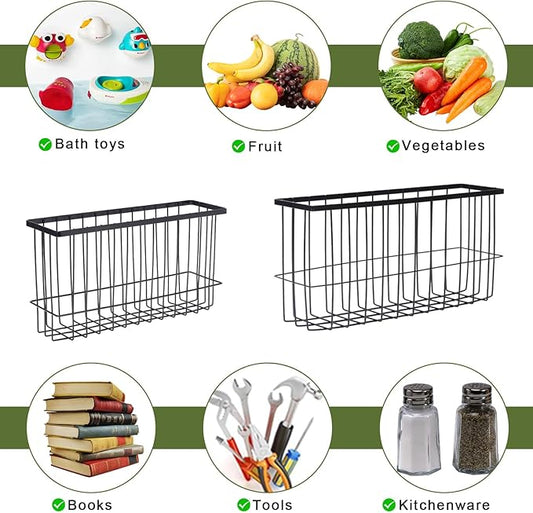 2 Pack Aluminum Foil and Plastic Wrap Organizer,Wall Mounted Cabinet Door Organizer,Kitchen Pantry Organizers and Storage,Wrapping Paper Shelf for Sandwich, Freezer, Ziplock Bag