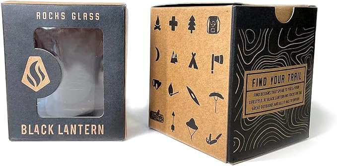 Rustic Moose Whiskey Glass Set by Black Lantern – Set of 2 11oz Heavy Base Old Fashioned Glasses | Forest Tumblers with Gift Box