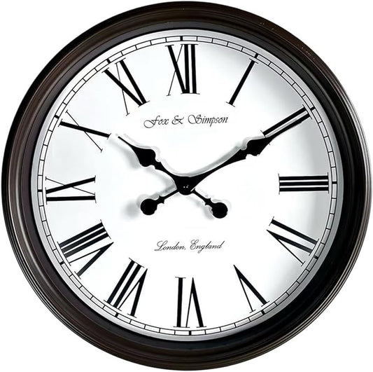 Extra Large 50cm / 20-Inch Grand Central Station Wall Clock in Earth Brown