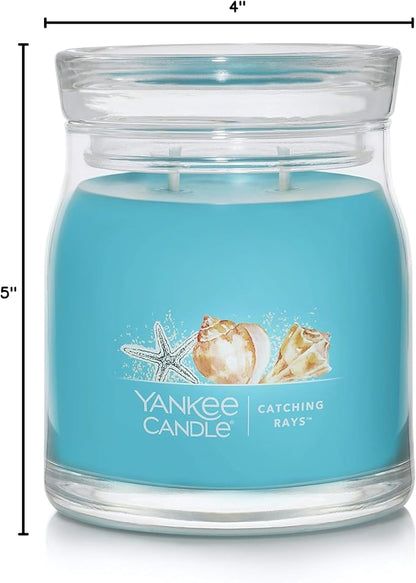 Yankee Candle Catching Rays Scented Signature 13oz Medium Jar 2-Wick Candle Over 35 Hours of Burn Time