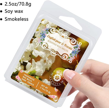 8 Natural Soy Wax fire-Free Aromatherapy Cube Gift Box, containing 8 Kinds of fragrances Such as bluebells, are Safe and Pleasant, Helping You Create Aromatic Space.