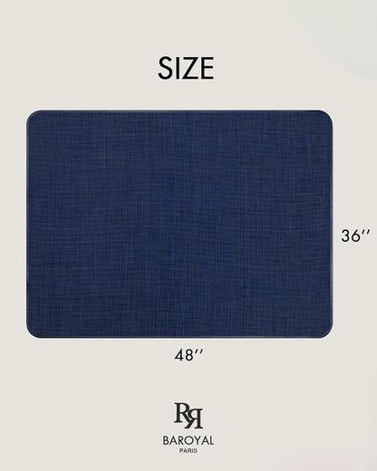 BARoyal Office Chair Mat for Hardwood Floor Under Desk Computer Rolling Chair Mat for Wood/Tile Floor Non-Slip Heavy Duty Desk Rug PVC Plastic Hard Floor Protector 36" x 48"(Indigo)