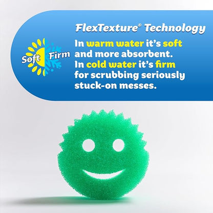 Scrub Daddy Scratch-Free Multipurpose Kitchen Sponges - Bulk Dish Sponges for Kitchen, Bathroom, Household Cleaning & More - Made with BPA-Free Polymer Foam (5 Count) (Pack of 2)