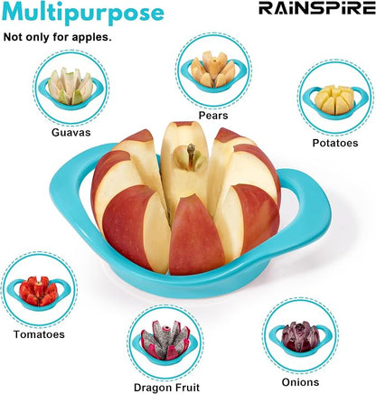 Rainspire Apple Cutter 8 Slices, 8 Blade Apple Slicer and Corer, Apple Corer Tool with Stainless Steel Blades, Super Sharp Fruit Cutter Fruit Slicer, Blue