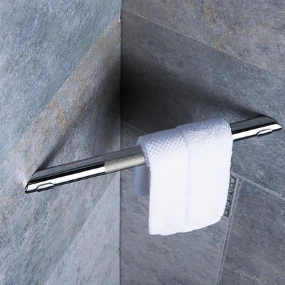 Chrome Shower Foot Rest Bar,Corner Shower Foot Rest for Shaving Legs,Wall Mounted Shower Step Foot Stool Anti-Slip Knurled Brass Bar Foot Ledge for Small Bathrooms,Polished Chrome