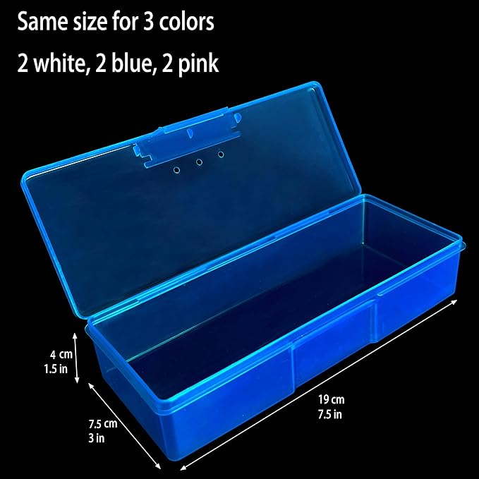 Beads Storage, Nail Art Cosmetics Storage Box - 6 Pieces Colorful Clear Plastic Storage Boxes - Travel Makeup Box, Jewelry Sorting , with Vent ,bead containers for organizing ,big charms junk case
