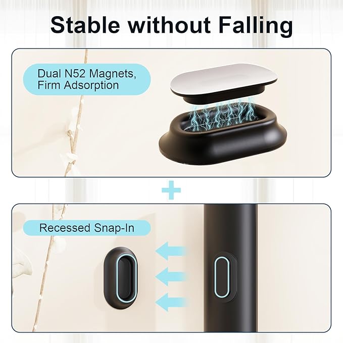 Magnetic Remote Control Holder Self-Adhesive Wall Mount, 6 Pack Upgraded Silicone Organizer Storage Wall Holder for Home Office TV, Fan and Air Conditioner Remote Control Black
