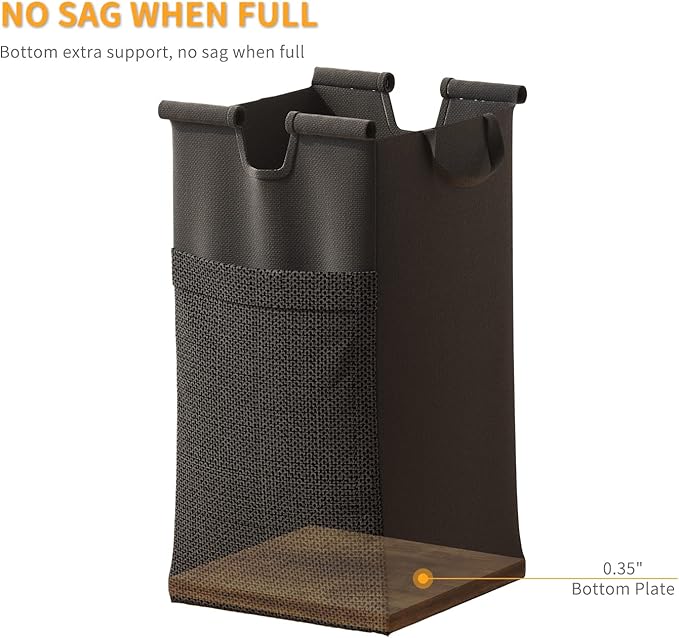 Laundry Basket Three Laundry Hamper with Removable Bags, Fabric Handles, Large Top Shelf and Laundry Bag for Bathroom, Dorm, Laundry Room