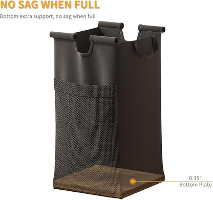 Laundry Basket Three Laundry Hamper with Removable Bags, Fabric Handles, Large Top Shelf and Laundry Bag for Bathroom, Dorm, Laundry Room