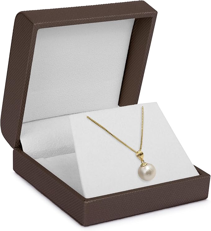 Luxury Reversible Weave Texture Jewelry Display Box for Men & Women - Earring Box & Pendant/Neckless Box Ideal for Earring/Studs, Necklace/Pendant - Jewelry Gift Box with Suede Interior